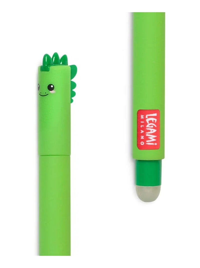 Stylo à encre gel effaçable - Dino Vert - Kiabi