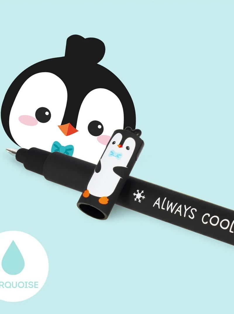 Stylo à encre Gel effaçable - Erasable Pen - Penguin Noir - Kiabi
