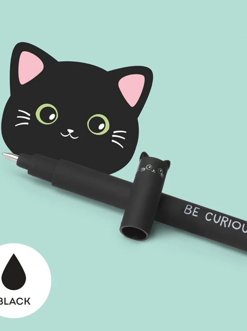 Stylo à encre gel effaçable - KITTY Noir - Kiabi