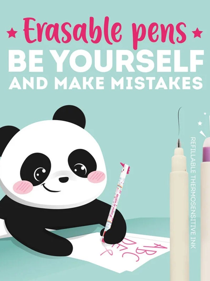 Stylo à encre gel effaçable - KITTY Noir - Kiabi