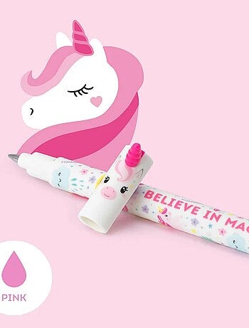 Stylo à encre gel effaçable - Licorne