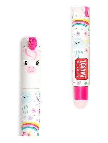 Stylo à encre gel effaçable - Licorne