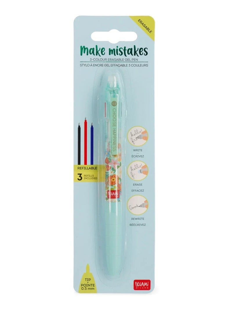 Stylo à Encre Gel Effaçable 3 Couleurs Vert anis - Kiabi