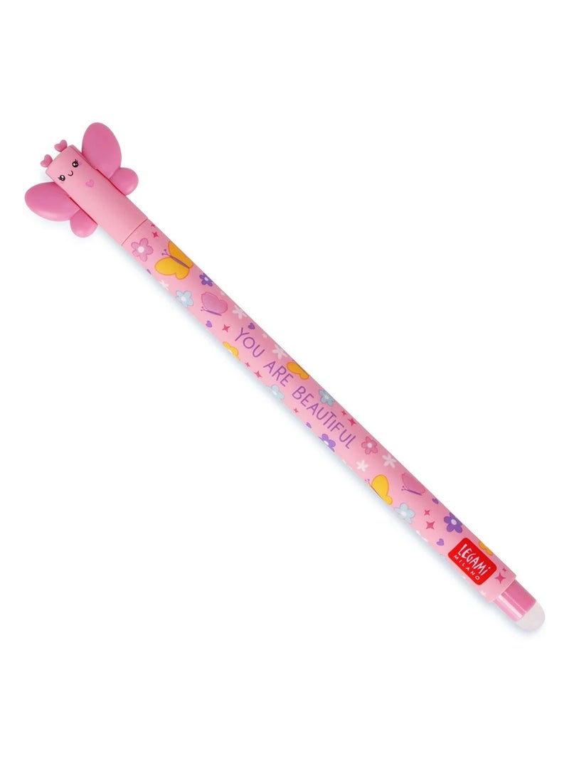 Stylo à Encre Gel Effaçable Papillon Rose bonbon - Kiabi