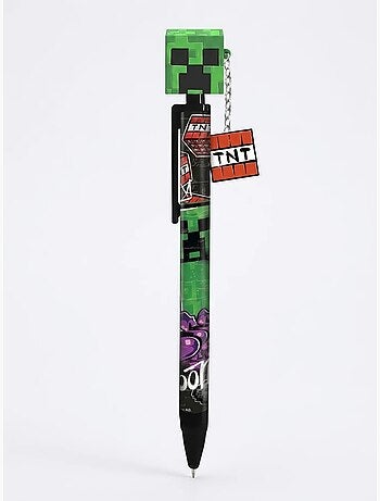 Stylo avec figurine 3d topper minecraft