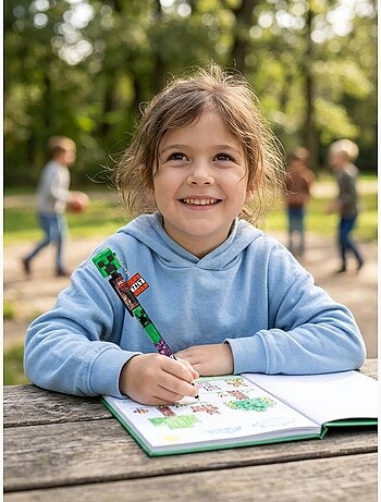 Stylo avec figurine 3d topper minecraft