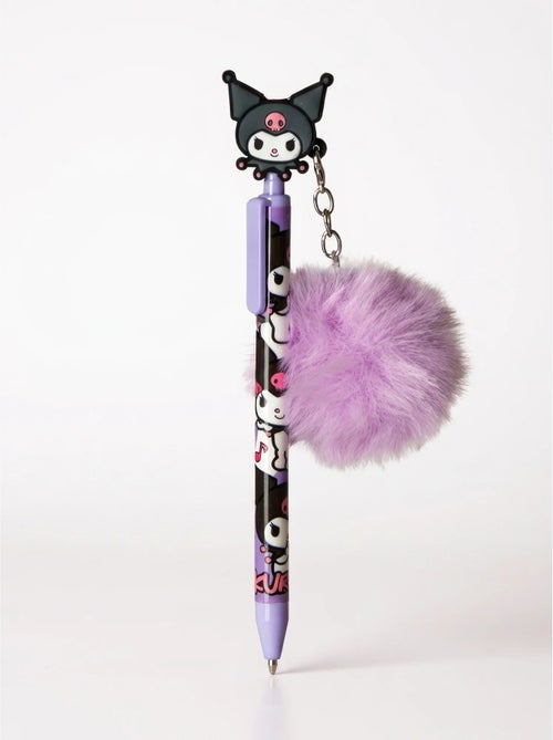 Stylo avec pompon et figurine kuromi sanrio - Kiabi Stylo avec pompon et figurine kuromi sanrio - Kiabi