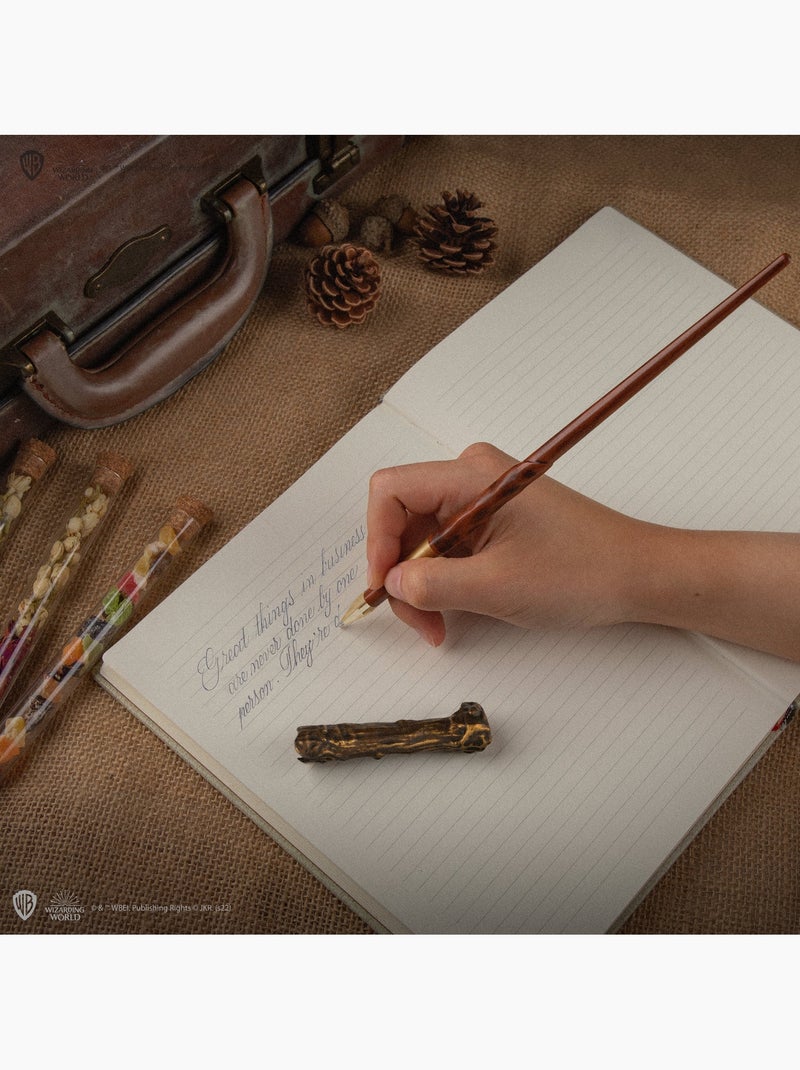 Stylo baguette avec socle & marque-page lenticulaire Harry Potter - Harry Potter Marron - Kiabi