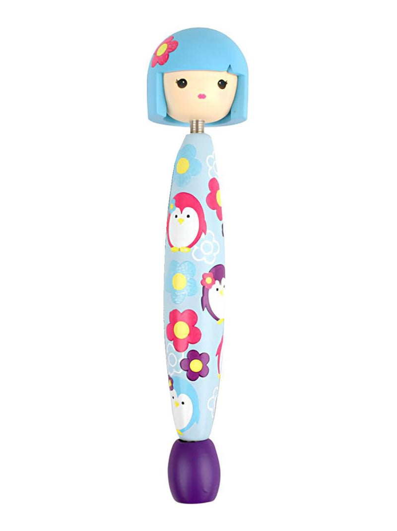 Stylo en bois Kimmi Junior Cindy Pingouin Turquoise - Kiabi