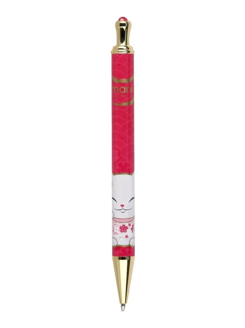 Stylo encre noire Mani The Lucky Cat fuchsia Rose fushia - Kiabi