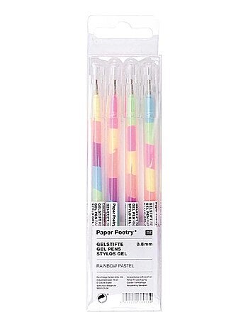 Stylo gel Arc-en-ciel Pastel - 4 pcs