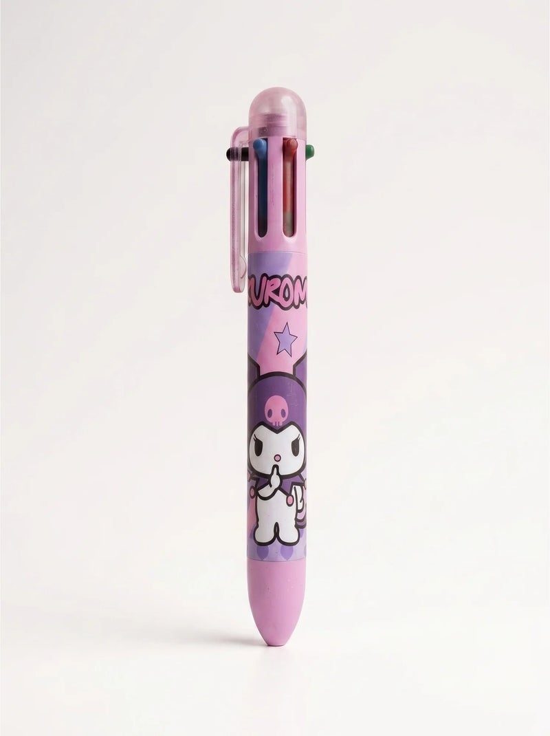 Stylo kuromi 6 couleurs encre multicolore clic sanrio Noir - Kiabi