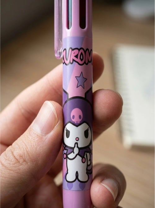 Stylo kuromi 6 couleurs encre multicolore clic sanrio - Kiabi