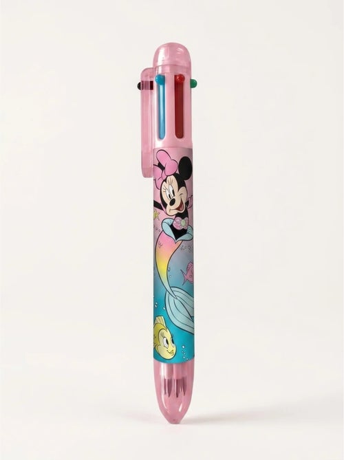 Stylo rétractable 6 couleurs pointe fine minnie mouse disney - Kiabi