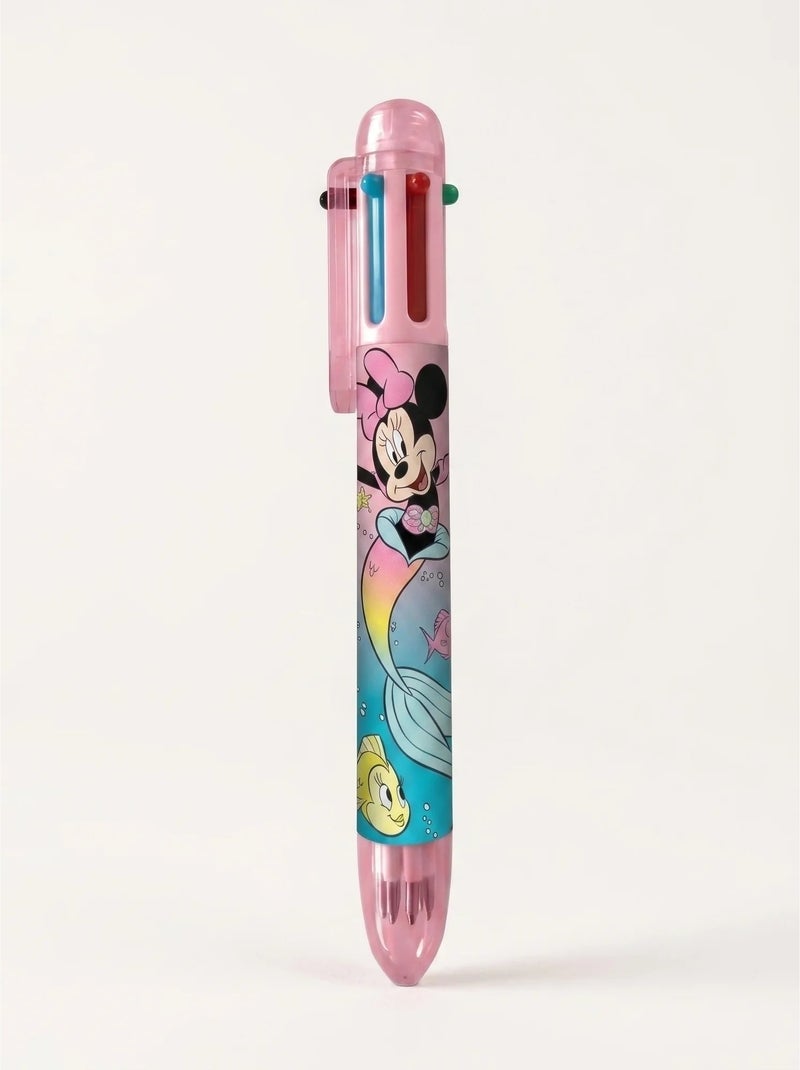 Stylo rétractable 6 couleurs pointe fine minnie mouse disney Multicolore - Kiabi