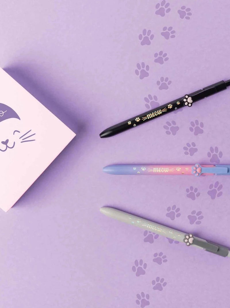 Stylos à bille - Meow Gris - Kiabi