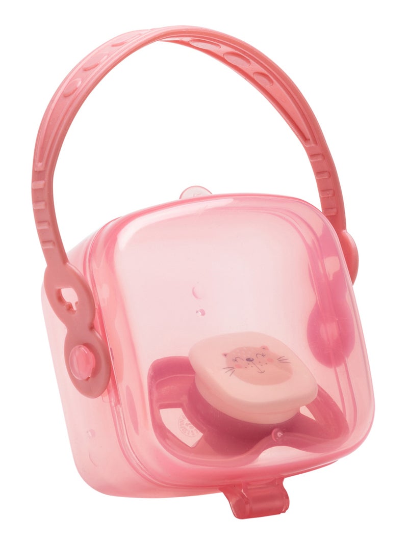 Sucette avec range-sucette Rose - Kiabi