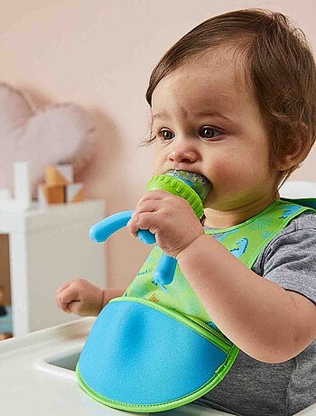 Assiette bébé à ventouse en silicone - Bleu marine - Kiabi - 23.90€
