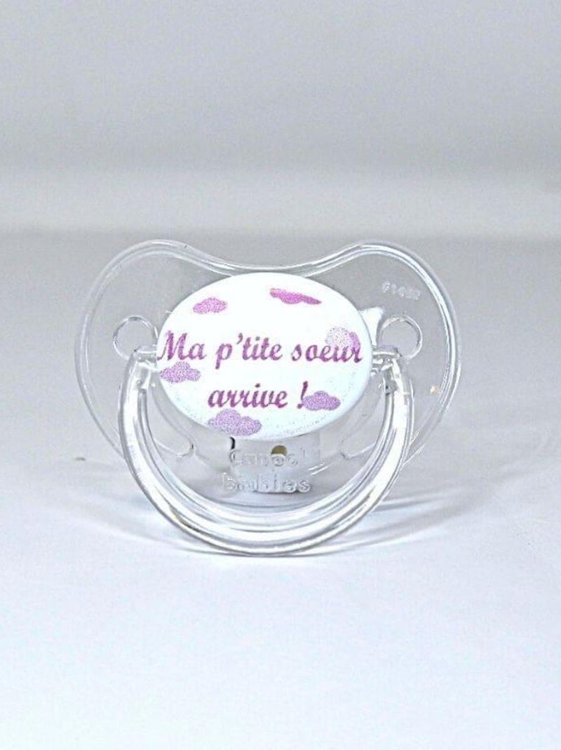 Sucette " Ma p'tite soeur arrive ! " Rose - Kiabi