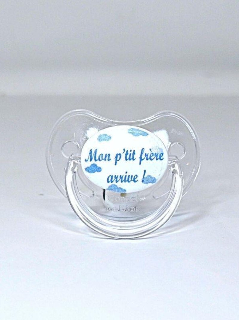 Sucette " Mon p'tit frère arrive ! " Bleu clair - Kiabi