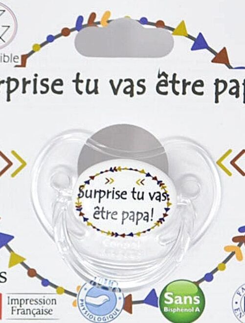 Chaussettes blanches Papa Poule personnalisées avec texte