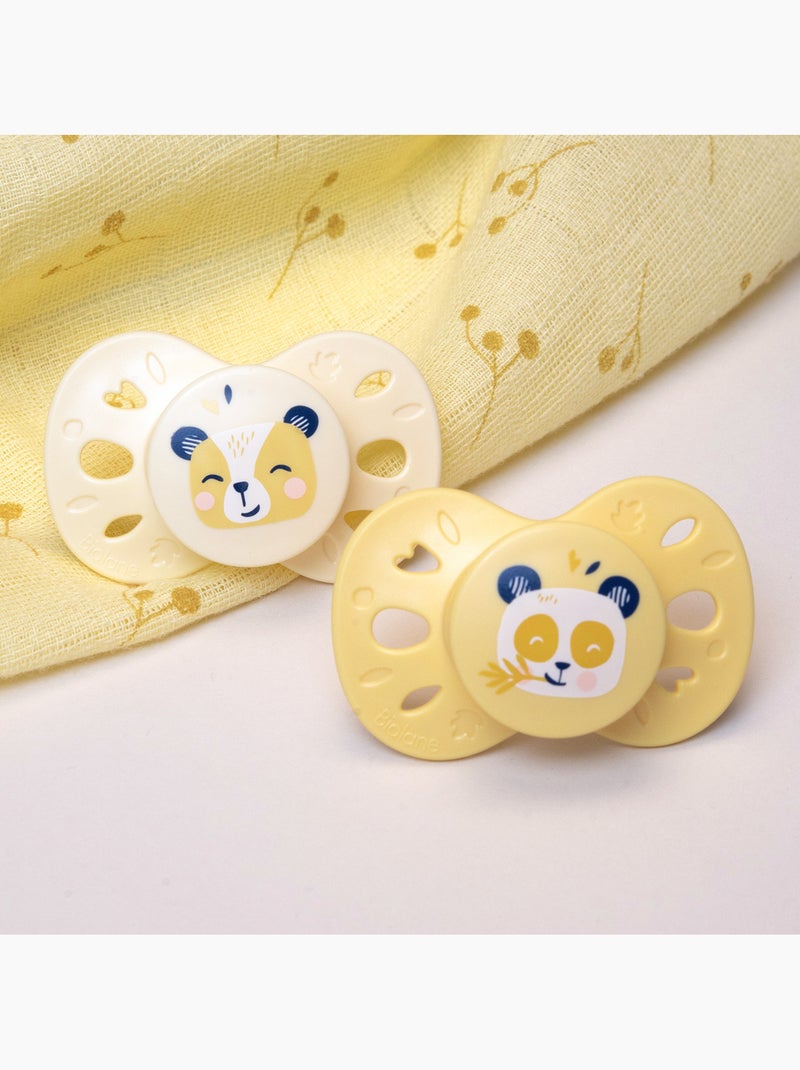 Sucettes anatomiques - 18 mois et plus biolane Jaune - Kiabi