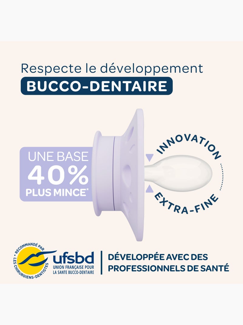 Sucettes anatomiques - 18 mois et plus biolane Mauve lilas - Kiabi