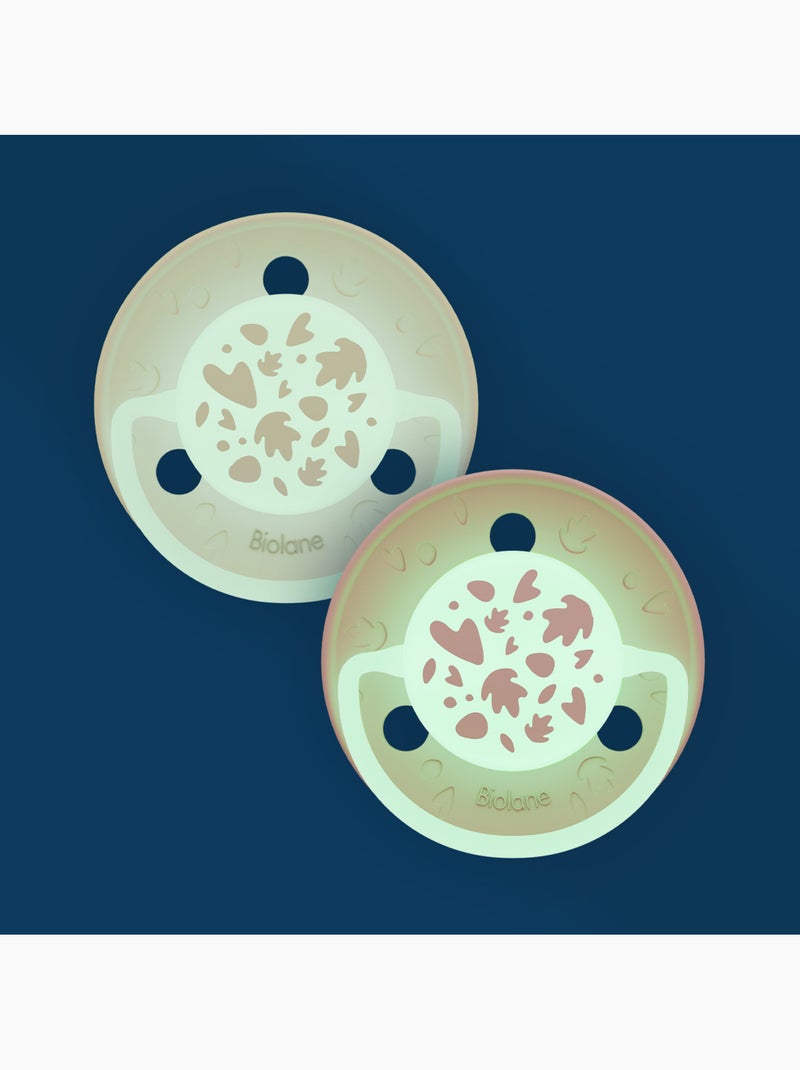 Sucettes rondes Nuit - 6 mois et plus Beige/Rose - Kiabi