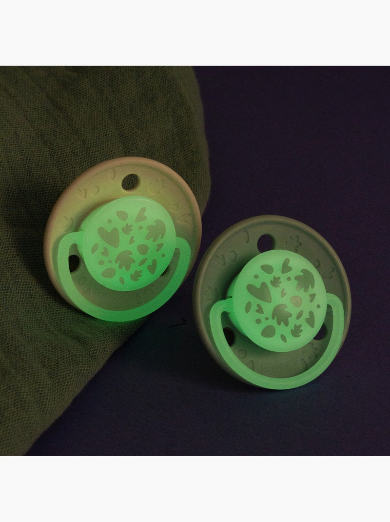 Sucettes rondes nuit - 6 mois et plus biolane Beige/Vert - Kiabi