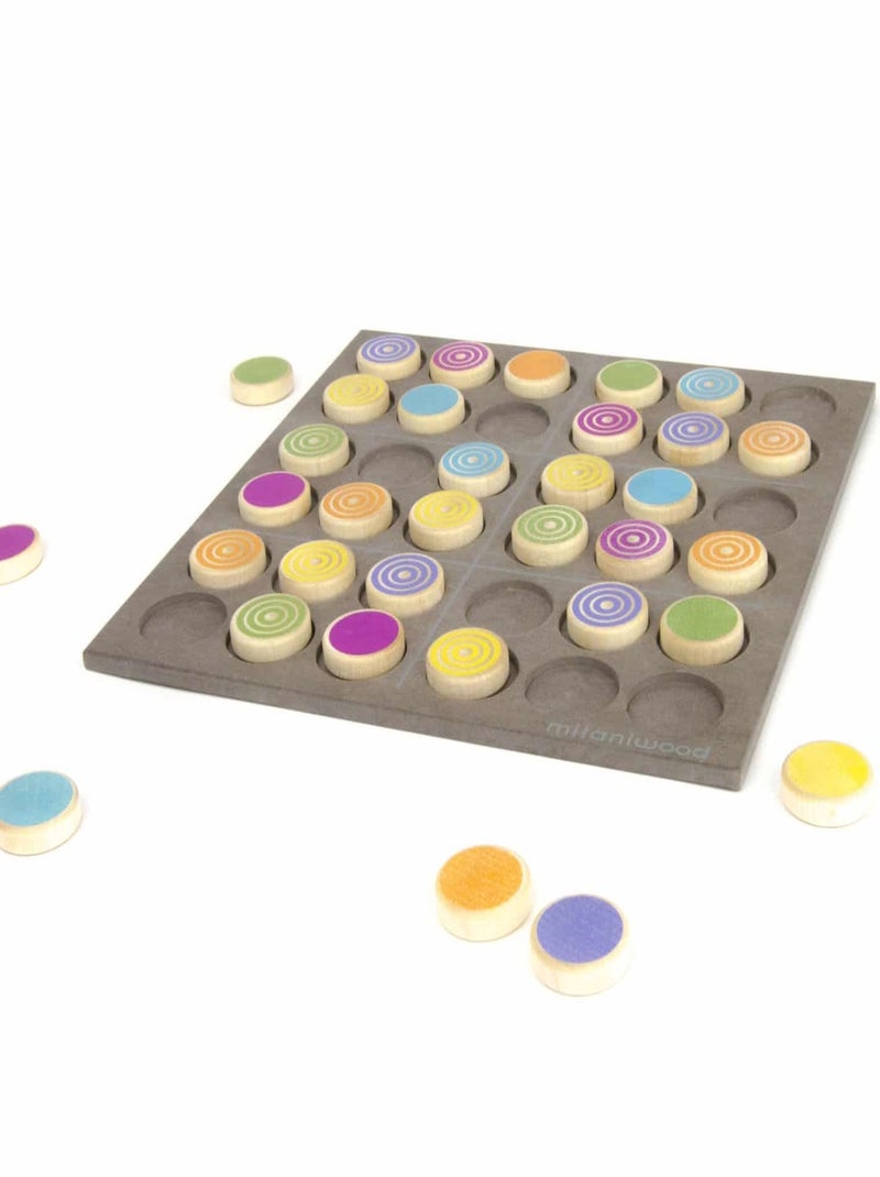 Sudoku en bois coloré Gris - Kiabi