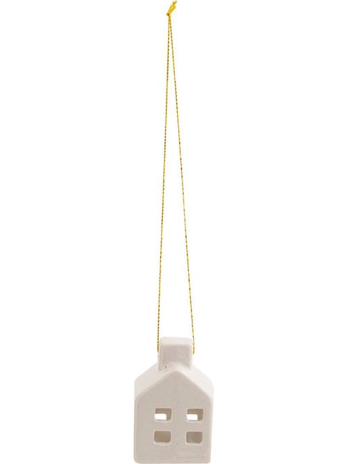 Sujet céramique maison h6 cm blanc - Kiabi