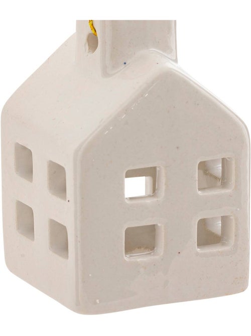 Sujet céramique maison h6 cm blanc - Kiabi