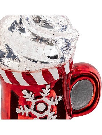 Sujet chocolat frappé verre h12 cm rouge