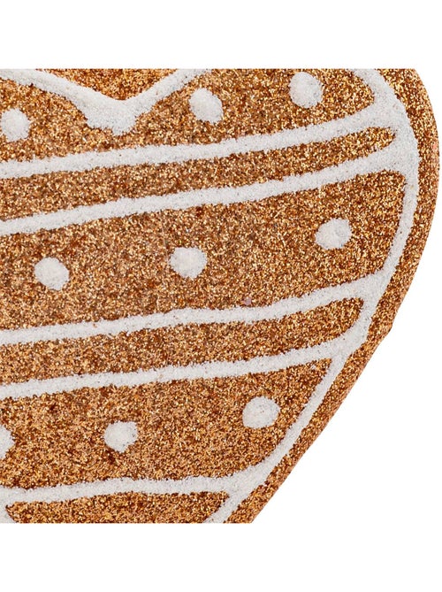 Sujet cœur cookie paillettes polystyrène h9 cm marron - Kiabi Sujet cœur cookie paillettes polystyrène h9 cm marron - Kiabi