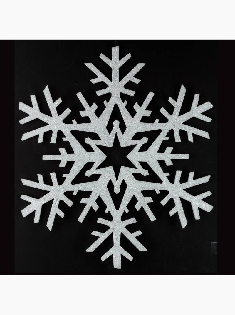 Sujet de noël flocon paillette Blanc - Kiabi