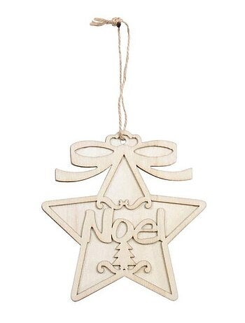 Sujet en bois a décorer étoile de noël