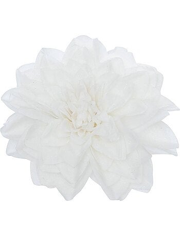 Sujet fleur neige 20 cm ps blanc