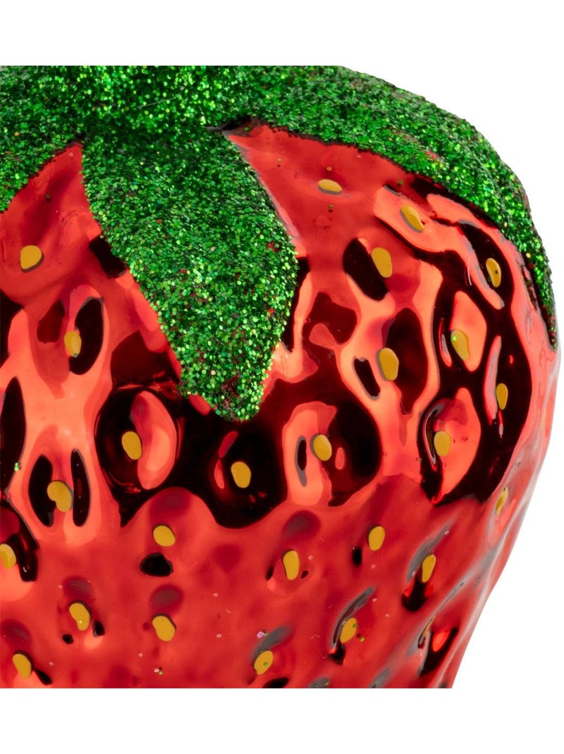 Sujet fraise verre h8 cm rouge Transparent - Kiabi