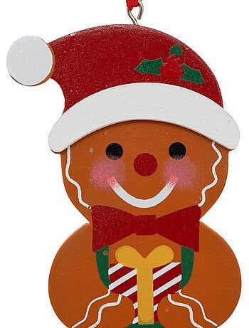 Sujet garçon pain d'épice bois h10 cm