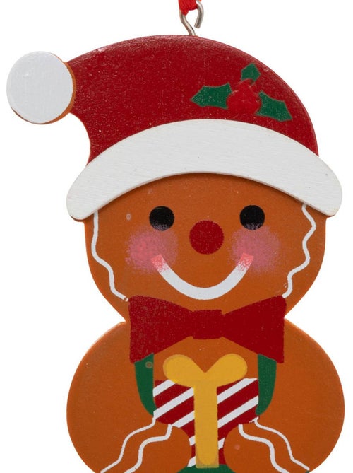 Sujet garçon pain d'épice bois h10 cm - Kiabi
