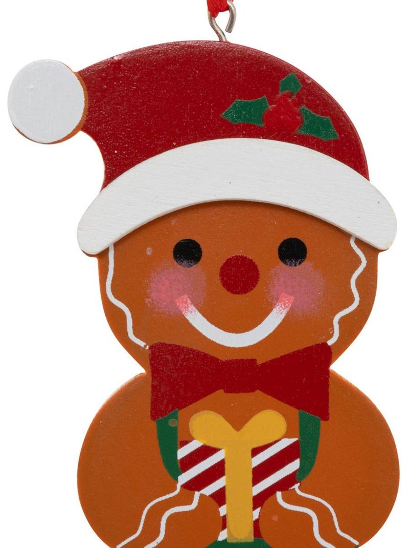 Sujet garçon pain d'épice bois h10 cm Multicolore - Kiabi