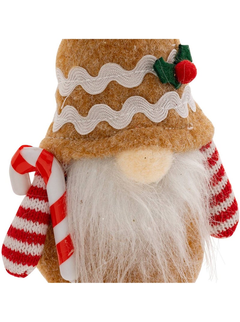Sujet gnome pain d'épice textile h14 cm Multicolore - Kiabi