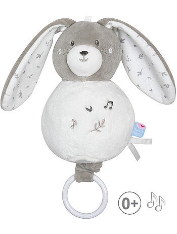 SUJET MUSICAL LAPIN ROBB VELOURS DOUX