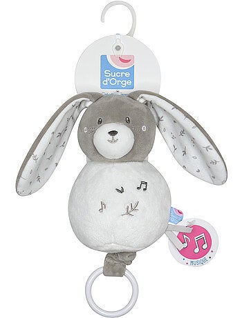 SUJET MUSICAL LAPIN ROBB VELOURS DOUX