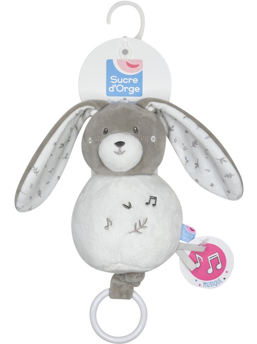 SUJET MUSICAL LAPIN ROBB VELOURS DOUX - Kiabi