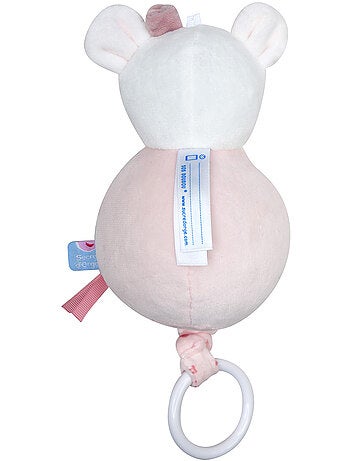 SUJET MUSICAL SOURIS RENETTE VELOURS DOUX