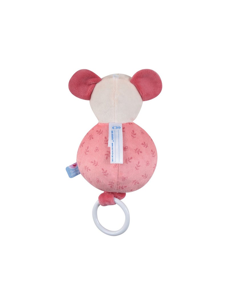 SUJET MUSICAL SOURIS VELOURS DOUX Rose - Kiabi