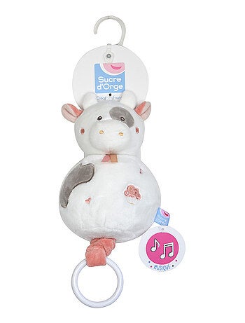 SUJET MUSICAL VACHE VELOURS DOUX