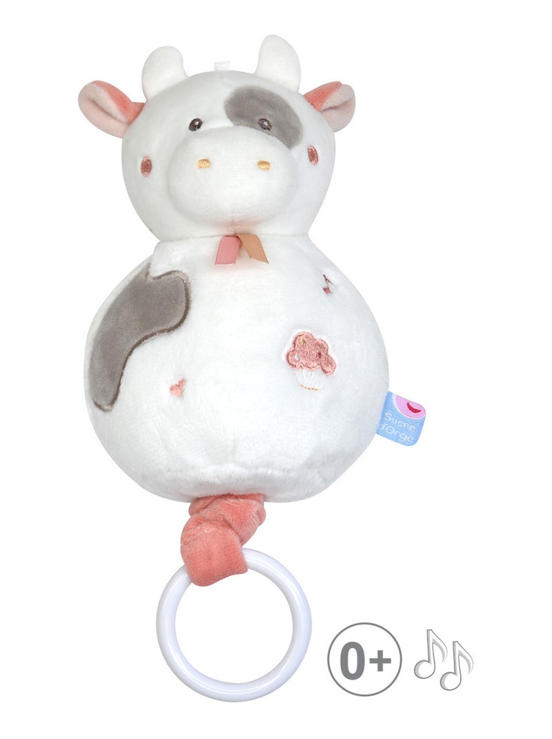 SUJET MUSICAL VACHE VELOURS DOUX Blanc - Kiabi