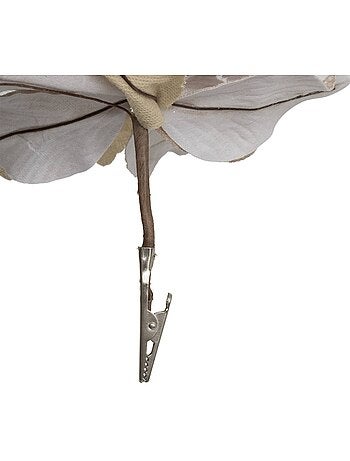 Sujet poinsettia bout pailleté 23 cm